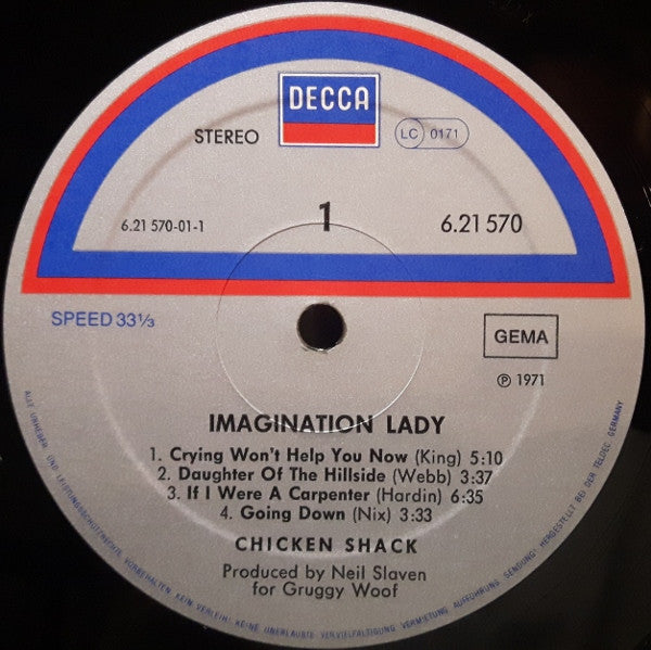 Chicken Shack : Imagination Lady (LP, Album, RE)