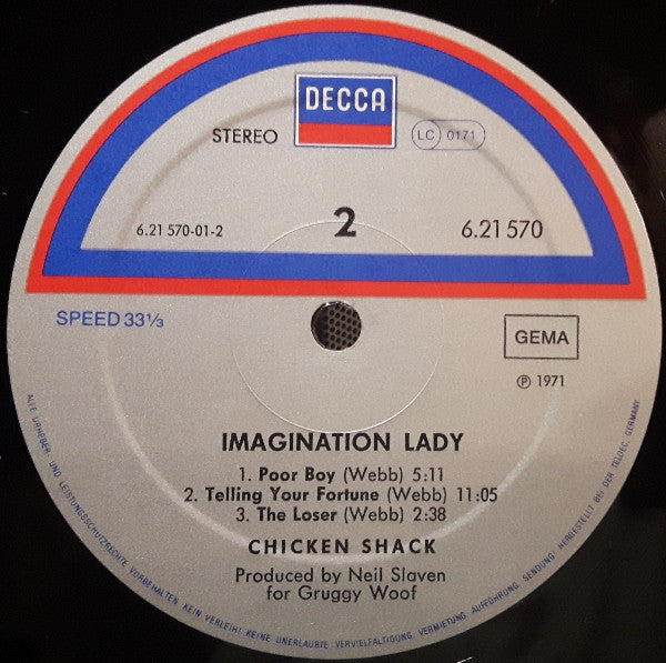 Chicken Shack : Imagination Lady (LP, Album, RE)