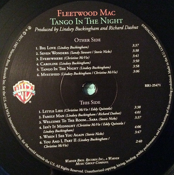 Fleetwood Mac : Tango In The Night (LP, Album, RE, RM, 180)