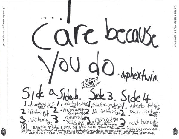 Aphex Twin : ...I Care Because You Do (CD, Album, RE)