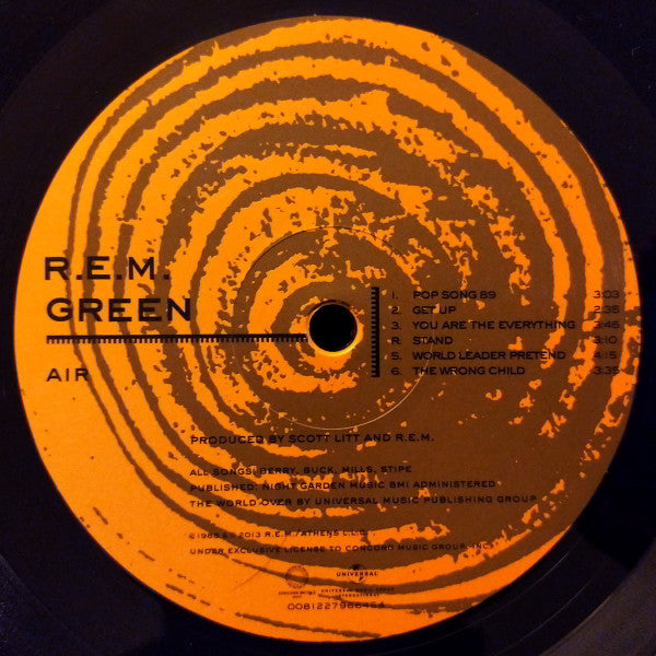 R.E.M. : Green (LP, Album, RE, RM, 180)