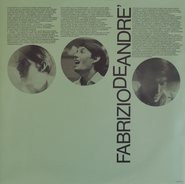 Fabrizio De André : Fabrizio De André Vol.1 (LP, Album, RE, RM)