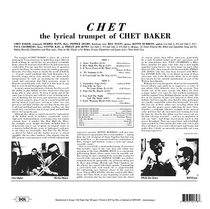 Chet Baker : Chet (LP, Album, Dlx, RE, 180)