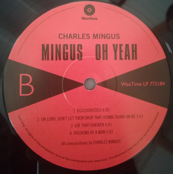 Charles Mingus : Oh Yeah (LP, Album, RE)