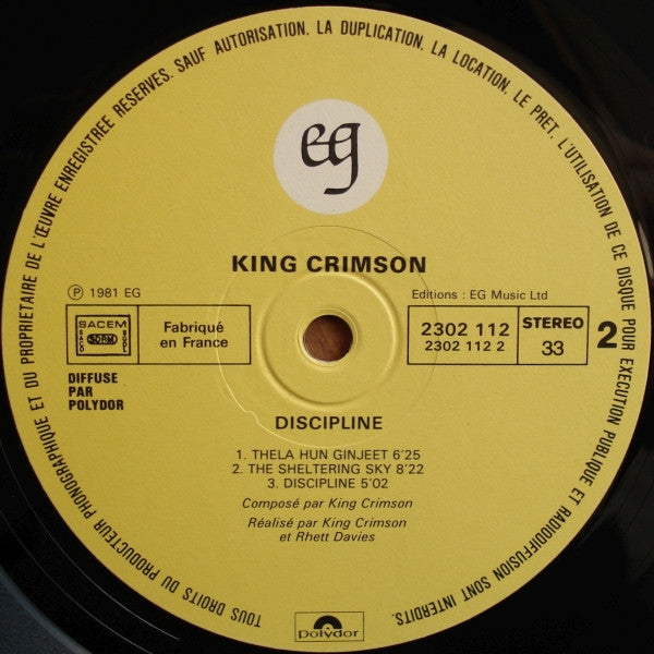 King Crimson : Discipline (LP, Album)