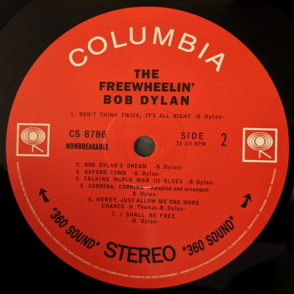 Bob Dylan : The Freewheelin' Bob Dylan (LP, Album, RE, 180)
