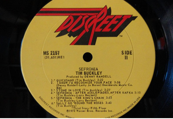 Tim Buckley : Sefronia (LP, Album)