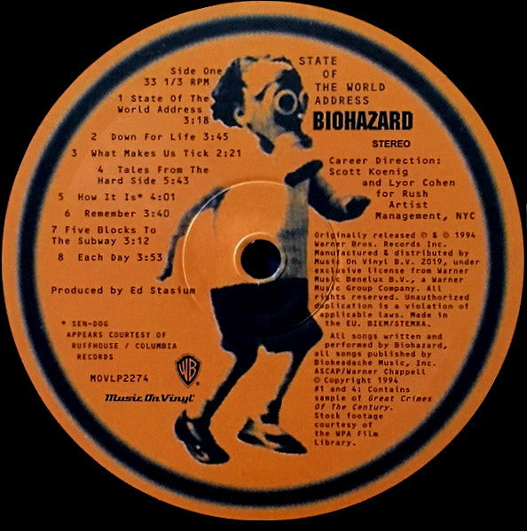 Biohazard : State Of The World Address (LP, Album, RE, 180)