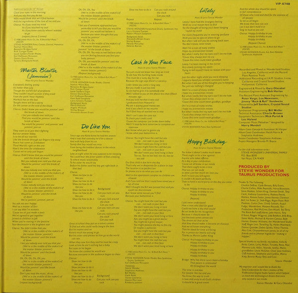 Stevie Wonder = Stevie Wonder : Hotter Than July = ホッター・ザン・ジュライ (LP, Album, Gat)