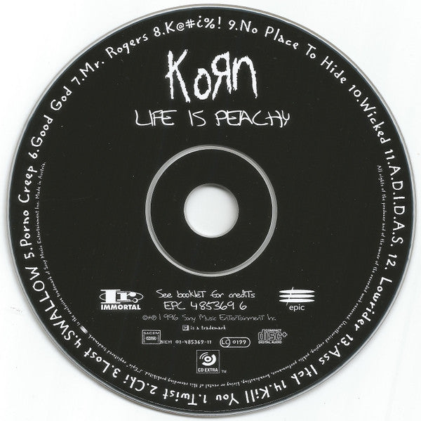 Korn : Life Is Peachy (CD, Album, Enh, RP)