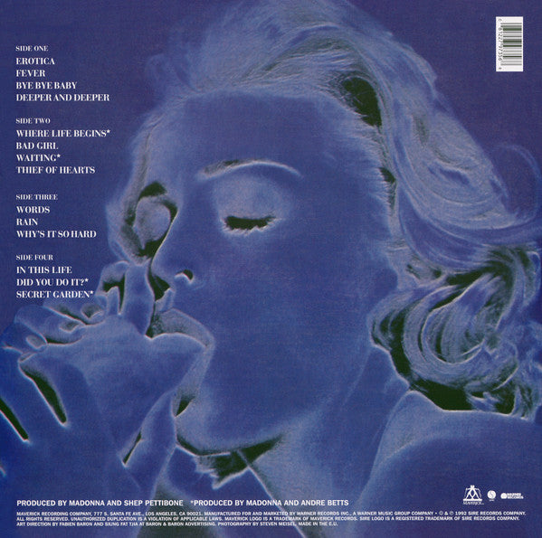Madonna : Erotica (2xLP, Album, RE, RP, Gat)