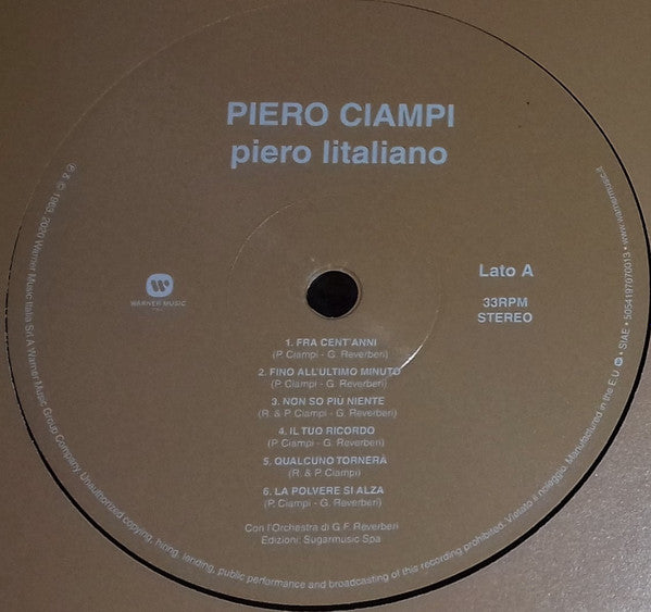 Piero Ciampi : Piero Litaliano (LP, RSD, Ltd, Num, RE, RM, 180)