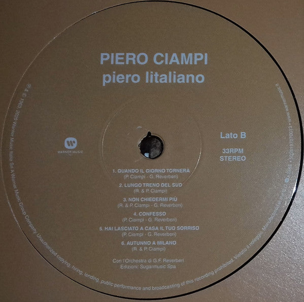 Piero Ciampi : Piero Litaliano (LP, RSD, Ltd, Num, RE, RM, 180)