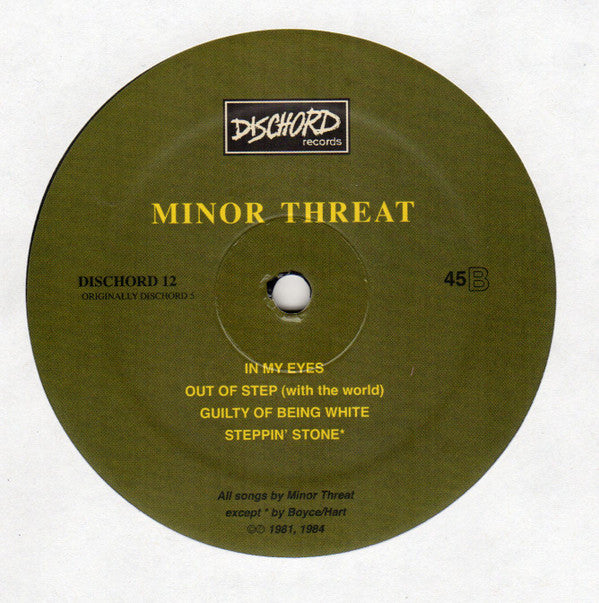 Minor Threat : Minor Threat (LP, Comp, RE, RM, Yel)