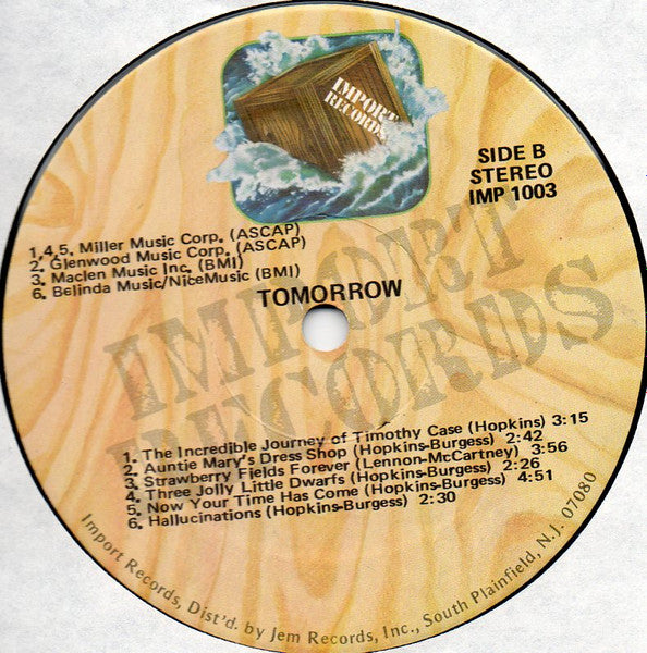 Tomorrow (2) Featuring Keith West : Tomorrow (LP, Album, RE)