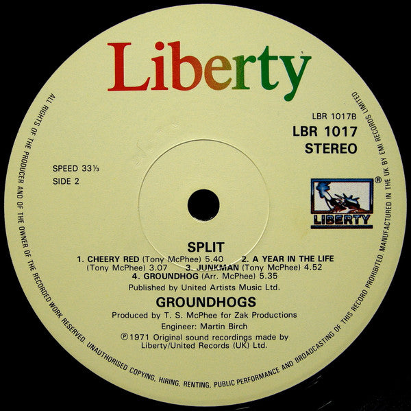 Groundhogs* : Split (LP, Album, RE)