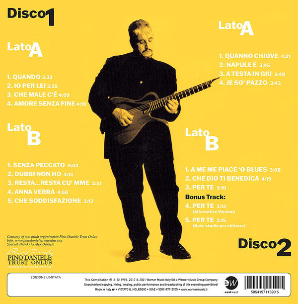 Pino Daniele : The Best Of Pino Daniele (Yes I Know My Way) (2xLP, Comp, Ltd, Num, RM, Gol)