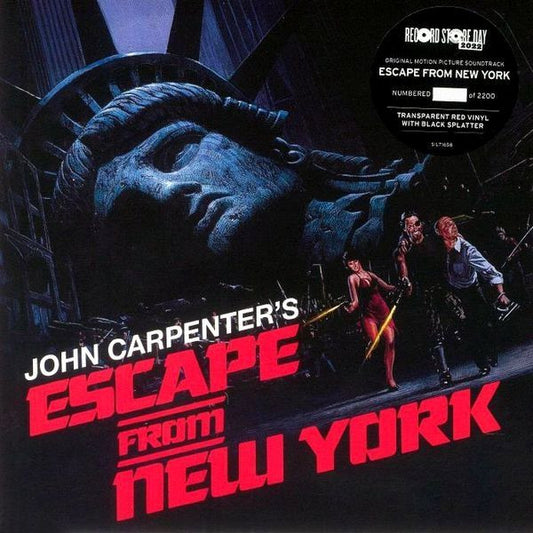 John Carpenter In Association With Alan Howarth : John Carpenter's Escape From New York (Original Motion Picture Soundtrack) (7", Ltd, Num, Red)