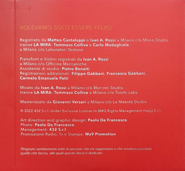 Francesco Gabbani : Volevamo Solo Essere Felici (CD, Album)