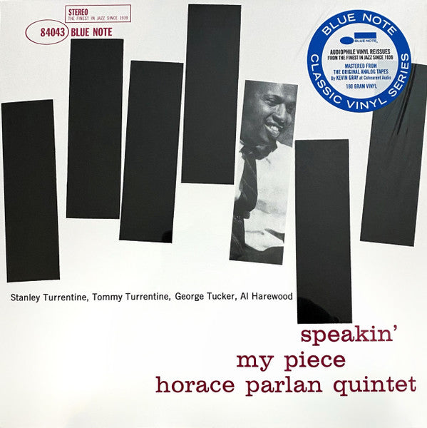 Horace Parlan Quintet : Speakin' My Piece (LP, Album, RE, 180)