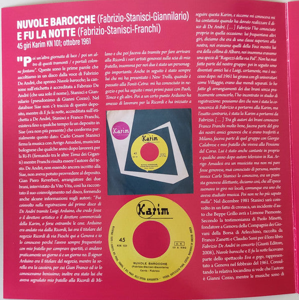 Fabrizio De André : Faber - Periodo Karim - The Singles Collection (4x7", RSD, Comp, Dlx, Ltd, Num)