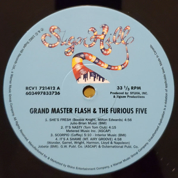 Grandmaster Flash & The Furious Five : The Message (LP, Album, Ltd, RE, Bro)