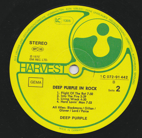 Deep Purple : In Rock (LP, Album, RE, Gat)
