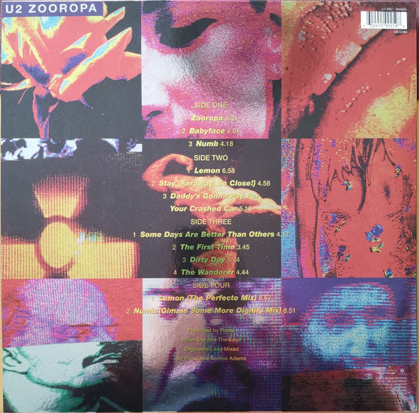 U2 : Zooropa (2xLP, Album, Dlx, Ltd, RE, Yel)