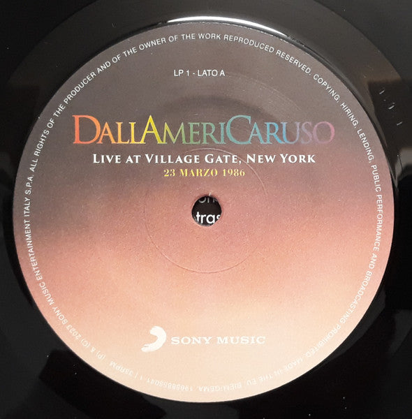 Lucio Dalla : Dallamericaruso Live At Village Gate , New York 23 Marzo 1986 (2xLP, Album, Ltd, Bla)