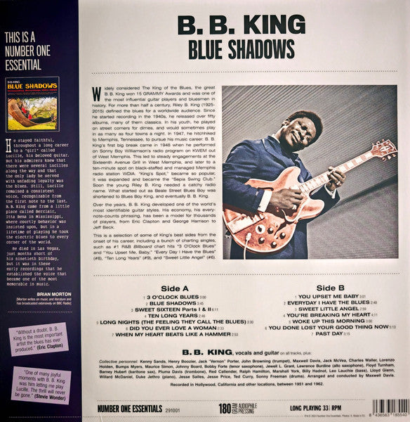 B.B. King : Blue Shadows - Outstanding Recordings, 1951-1962 (LP, Album)