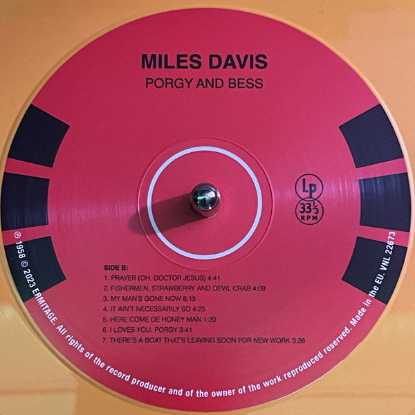 Miles Davis, George Gershwin : Porgy And Bess (LP, RE, Yel)
