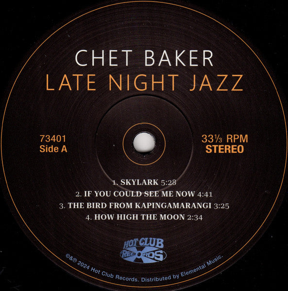 Chet Baker : Late Night Jazz (2xLP, Album, Dlx, Ltd, RE, 180)