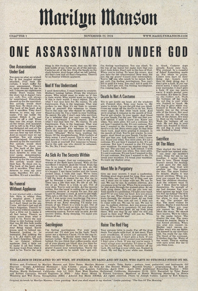 Marilyn Manson : One Assassination Under God (Chapter 1) (CD, Album)