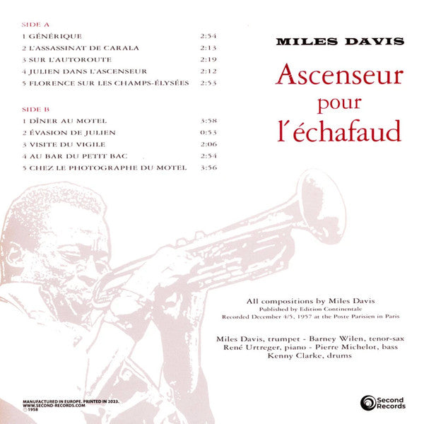 Miles Davis : Ascenseur Pour L’Échafaud (LP, Album, RE, Mag)