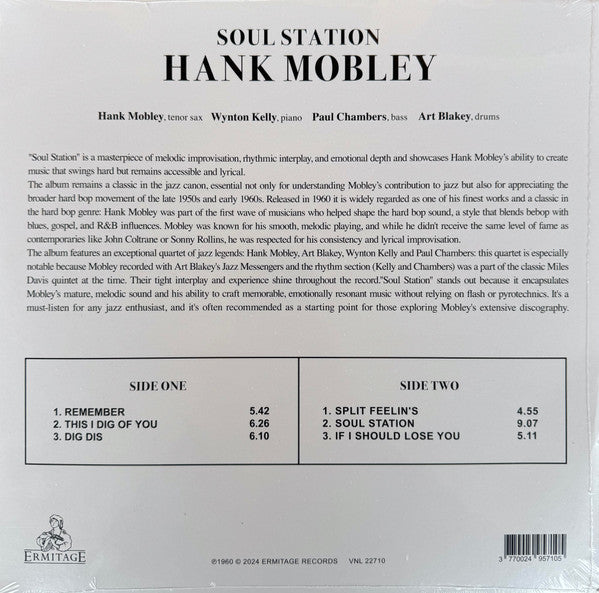 Hank Mobley, Art Blakey, Wynton Kelly, Paul Chambers (3) : Soul Station (LP, Album, Ltd, RE, Yel)