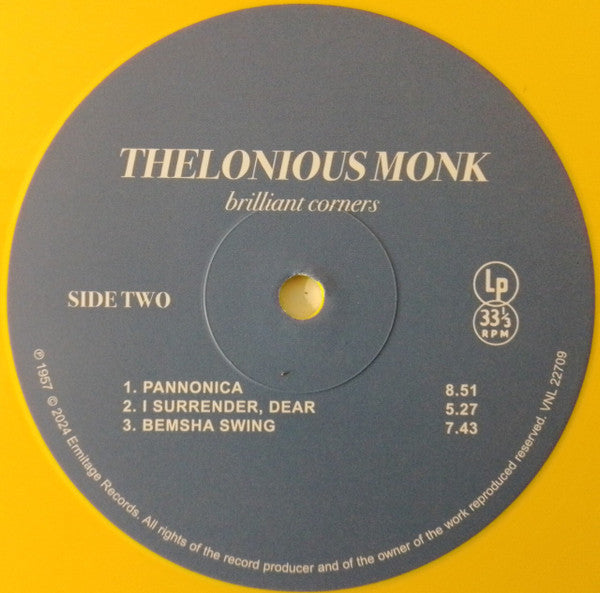 Thelonious Monk : Brilliant Corners (LP, Album, S/Edition, Yel)