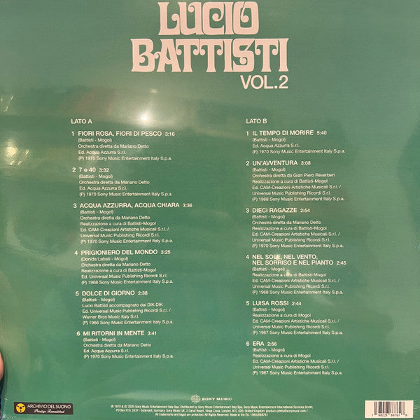 Lucio Battisti : Lucio Battisti Vol. 2 (LP, Comp, RE, RM, Yel)