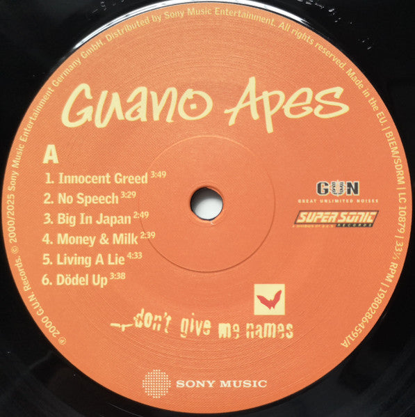 Guano Apes : Don't Give Me Names (LP, Album, RE)