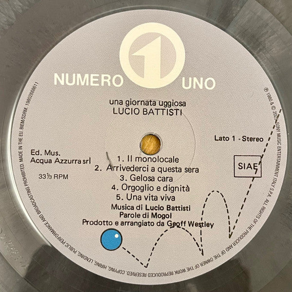 Lucio Battisti : Una Giornata Uggiosa (LP, Album, Ltd, RM, RP, Whi)