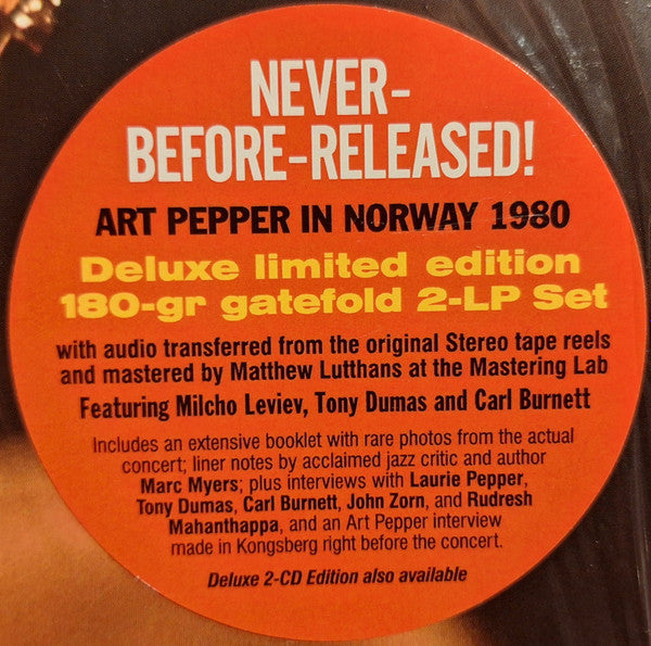 Art Pepper : An Afternoon In Norway (The Kongsberg Concert) (2xLP, Dlx, Ltd, 180)