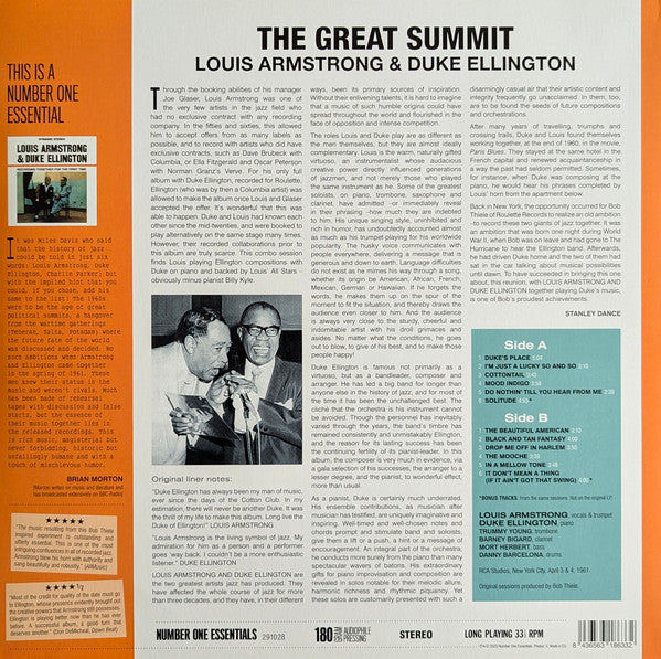 Louis Armstrong & Duke Ellington : The Great Summit (LP, Comp, RE)