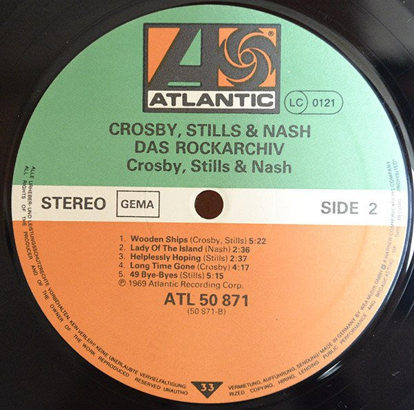Crosby, Stills & Nash : Crosby, Stills & Nash (LP, Album, RE)