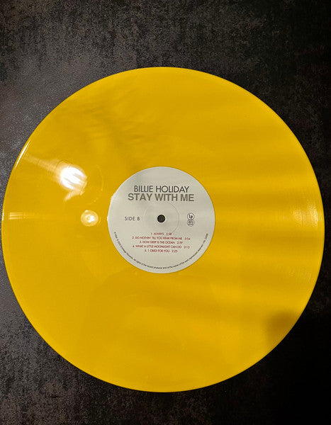 Billie Holiday : Stay With Me (LP, Album, RE, S/Edition, Yel)