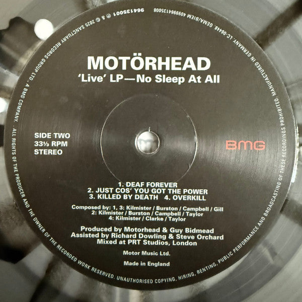 Motörhead : Nö Sleep At All (LP, Album, RE, Cle)