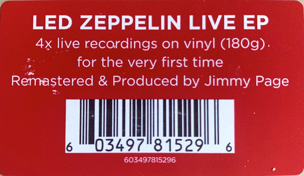 Led Zeppelin : Live EP (LP, EP, Comp)