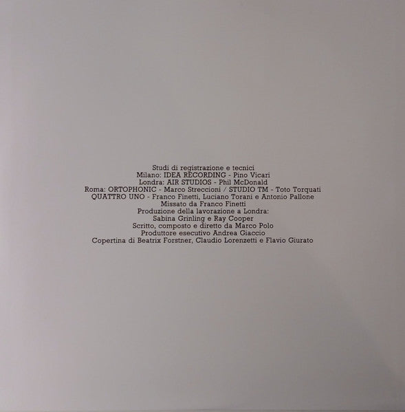 Flavio Giurato : Marco Polo (LP, Album, Ltd, Num, RE, 180)