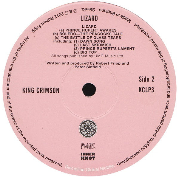 King Crimson : Lizard (LP, Album, RE, Gat)
