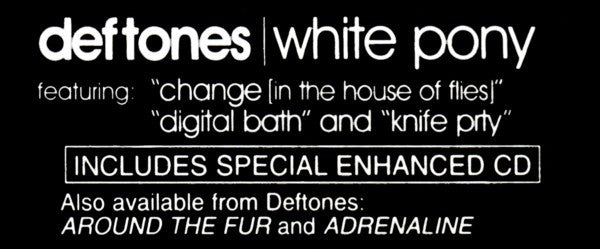 Deftones : White Pony (CD, Album, Enh)