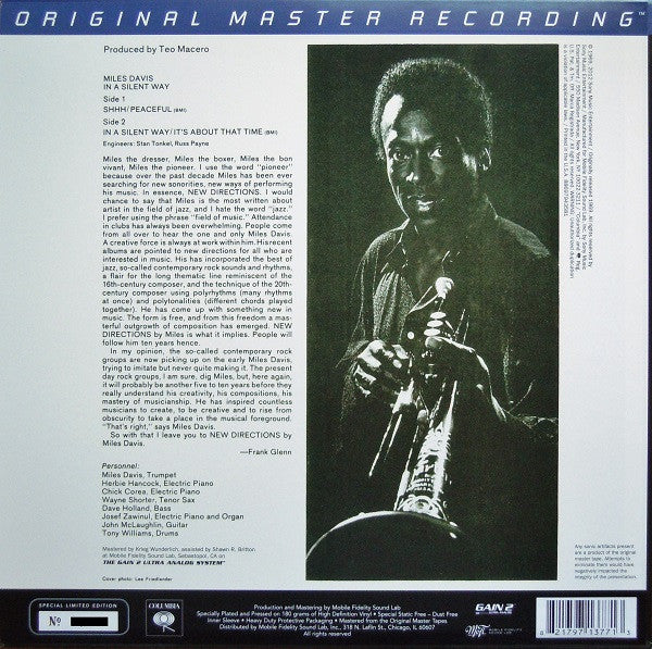 Miles Davis : In A Silent Way (LP, Album, Ltd, Num, RE, RM, S/Edition, 180)