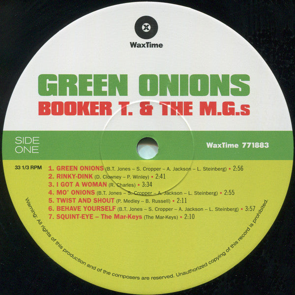 Booker T & The MG's : Green Onions (LP, Album, Mono, Ltd, RE, RM, 180)